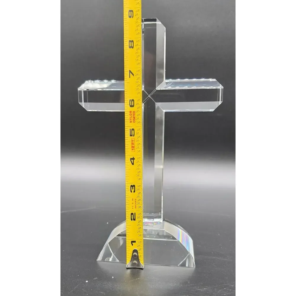 Vintage Cut Lead Crystal Cross 8.5